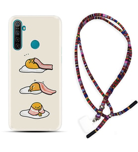 Realme 5i 5 Pro 6i 7 Pro 8 Kılıf Boyun Asklı Rasta Silikon Sweety Egg 1322