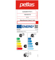 Petlas 165/65 R13 TL 77T ELEGANT PT311 Yaz Lastiği (Üretim Tarihi:2026)