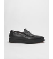 Hakiki Deri Siyah Erkek Sneaker Ayakkabı