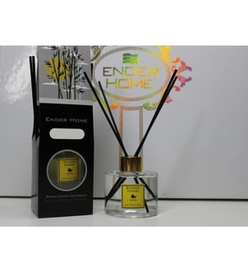 Melon Oda Kokusu Çubuklu 120 ml Cam Şişe Ev Otel Ofis Oda Parfümü (Şeffaf)