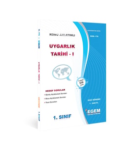 Egem Yayınları AÖF 1. Sınıf Uygarlık Tarihi-I Güz Dönemi 1. Yarıyıl Konu Anlatımlı Soru Bankası (Çok Renkli)