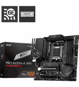 Msı Mb Pro B650M-A Wifi Am5 Ddr5 6400Mhz(Oc) Hdmı Dp M.2 Usb3.2 2.5G Lan Wifi 6E Matx Anakart