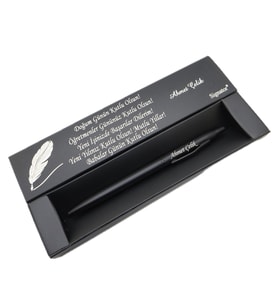 Signator® C527 Slim Mat Siyah Tükenmez Kalem  İsme Özel Kalem  Hediyelik Kalem (Karışık)