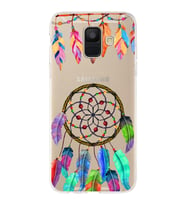 PrintiFy Samsung Galaxy A6 2018 ile Uyumlu 1mm Slim Fit Nazar Boncuğu 6 Baskılı Şeffaf  Kılıf