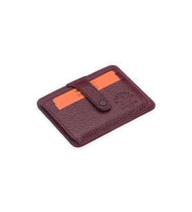 West Polo Hakiki Deri Patlı Bol Kartlı Kağıt Para Bölmeli Unisex Kartlık TR115 (Bordo)