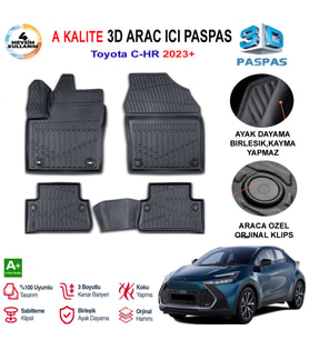Toyota CHR 3D Paspas Havuzlu Pro 2023 Sonrası