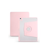 iPad Air 13 inç 2024 360 Derece Dönebilen Standlı Pino iPad Tablet Kılıfı (Pembe)