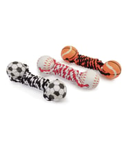 Camon İpli Çift Spor Topu Eğlenceli ve Renkli Örgülü Köpek Oyuncağı 16 Cm