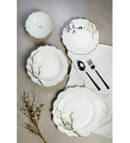 Paçi Yemek Takımı 24 Parça Bone Chine Flora