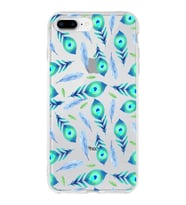 PrintiFy Apple  iPhone 7 Plus ile Uyumlu 1mm Slim Fit Nazar Boncuğu 3 Baskılı Şeffaf  Kılıf