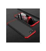 Oppo AX7 Uyumlu Kılıf Zore Ays Kapak (Siyah-Kırmızı)