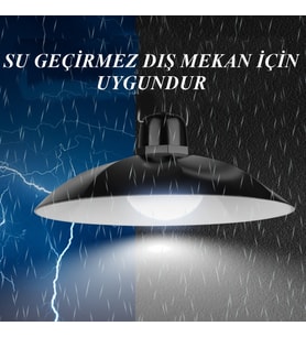 Kumandalı 2 Ledli Solar Lamba Çardak Çadır , Verenda Aydınlatması Mini Güneş Enerjili Çardak Lambası