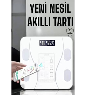Tartı Baskül Dijital Elektronik Tartı Vücut Analiz Wifi Akıllı Yağ Ölçer