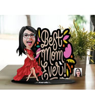 BK Gift Kişiye Özel Anneler Günü Karikatürlü 3D Ahşap Biblo, Anneler Günü Biblo, Ahşap Biblo, Anneye Hediye, Ev Dekoru-11