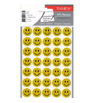 TANEX TNX-324 19mm. SARI HOLOGRAM GÜLEN YÜZ STICKER 2'Lİ