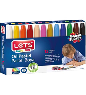 LETS 12 RENK PASTEL BOYA KARTON KUTU