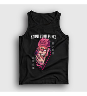 Presmono Unisex Siyah Know Your Place Sukuna Jujutsu Kaisen Atlet 431078tt