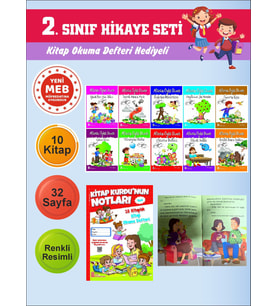 2.Sınıflar İçin Okumayı Sevdiren 10 lu Hikaye Seti (Kitap Okuma Defteri Hediyeli)