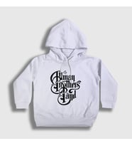 Presmono Unisex Çocuk Beyaz Logo The Allman Brothers Band Kapüşonlu Sweatshirt 465919tt (Beyaz)