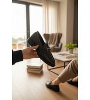 Enoch Kadın Minimalist Metal Köprü Detaylı Maskülen Şehir Loafer