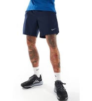 Nike Running Dri Fit 2 in1 Challenger 7" Short Erkek Dokuma Taytlı Koşu Şortu Lacivert