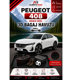 Peugeot 408 Bagaj Havuzu_ 2023 - 2026 Araca Özel 3D Bagaj Havuzu