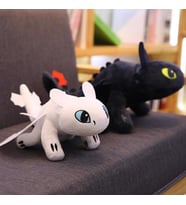 Ejderhanı Nasıl Eğitirsin GECENİN ÖFKESİ Dragon Siyah Ve Beyaz 25 Cm PELUŞ