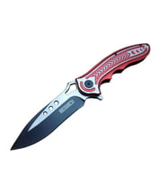 Lanmark RD T60A Kamp Çakı 20 cm - Kırmızı Sap, Otomatik, Kemerlikli