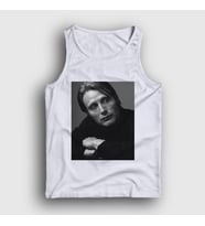 Presmono Unisex Beyaz Pose Mads Mikkelsen Atlet 555448tt (Beyaz)