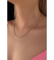14 Ayar Altın Badem Ataç Zincir 3.10 mm (Sarı)