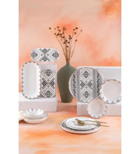 Acar Ethnic 27 Parça 6 Kişilik Yemek Takımı SR-05126