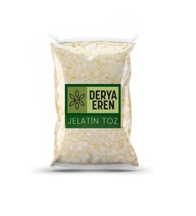 Toz Jelatin (Sığır Jelatini) (220 Bloom) (E441) Gelatine 1 kg, Derya Eren