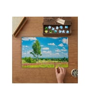 Ağaçlar - Doğa Manzarası - Çimenler Tasarımı 240 parça Ahşap Puzzle Ahşap Kutuda MP01021