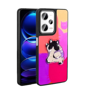 Xiaomi Redmi Note 12 Pro 5G Uyumlu Kılıf Parlayan Kabartmalı İkonik Figürlü Zore Amas Silikon Kapak