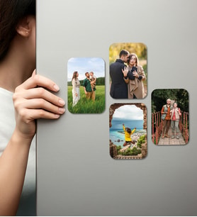 Kişiye Özel Ahşap Fotoğraflı UV Baskılı Magnet