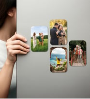 Kişiye Özel Ahşap Fotoğraflı UV Baskılı Magnet