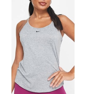 Nike Dri-Fit Training One Elastika Women's Tank Top Kadın Spor Atlet Gri
