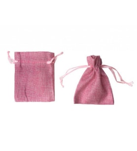 Kese çuval natural büyük pembe 12x17cm pk:20-