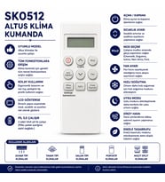 Altus SK0512 Klima Kumandası
