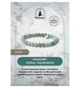 Amazonit 6mm Doğal Taş Bileklik