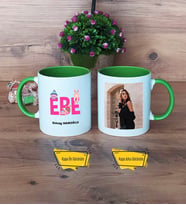 Ebe Kupa Bardak Yeşil Fotoğraflı Ebeler Günü Hediyesi Tıp Bayramı Hediyesi