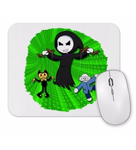 Toddyn Bendy Sans Puppet Green Mouse Pad