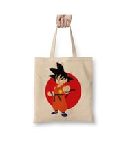 Dragon Ball Z Goku Beyaz Bez Çanta Uzun Saplı Alışveriş Çantası Plaj Çantası