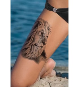 Caş Dekorasyon Aslan Figürlü Geçici Dövme Tattoo
