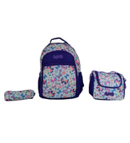 Bagacar Kids Kız Kelebek Model Kalemlikli Beslenmeli Set Sırt Çantası (Çok Renkli)