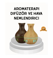 Mey İthalat® Ahşap Desenli 130 ml Aromaterapi Difüzör Sessiz ve USB Bağlantılı