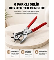 Delme Pensesi 6 Başlıklı Çok Amaçlı Paslanmaz Çelik Ergonomik