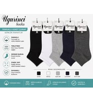 Uğur İnci Cotton Dikişsiz Erkek Çorap – Pamuklu, Terletmez, Günlük Konfor Soket Çorap 3 lü Paket