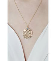 Minimal Yaşam Çiçeği 925 Ayar Gümüş Kolye