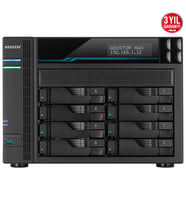 ASUSTOR 8diskli Atom QC-24GB RAM-2-10Gbe Nas Server AS6508T (44385)